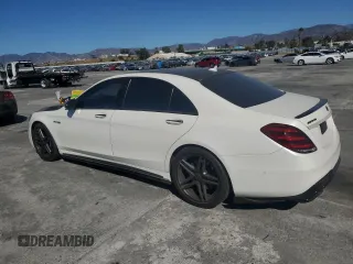 2018 Mercedes-Benz S 63 AMG with VIN WDDUG8JB6JA418611, listed as a Copart auction lot 74200443 with 43,380 mi miles and . Bid and sale history available at DreamBid. Image 2.