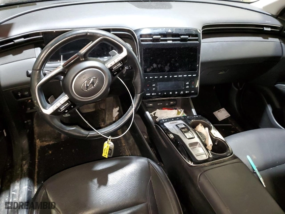 2022 Hyundai Tucson Hybrid Limited with VIN KM8JECA16NU033997, listed as a Copart auction lot 48139835 with 0 mi miles and Salvage Title. Bid and sale history available at carsss.com. Image 8.