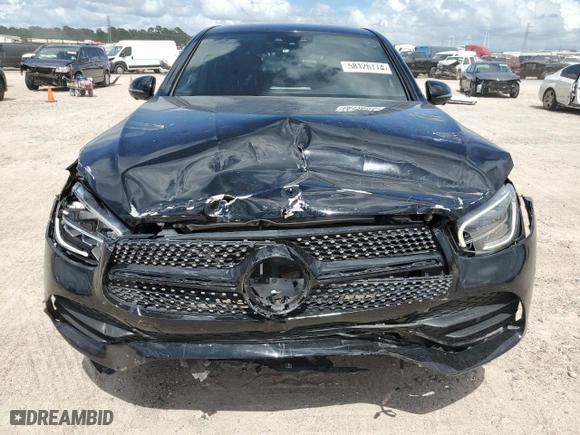 2022 Mercedes-Benz GLC with VIN W1N0J8EB7NG035650, listed as a Copart auction lot 58126774 with 34,395 mi miles and Salvage Title. Bid and sale history available at carsss.com. Image 5.