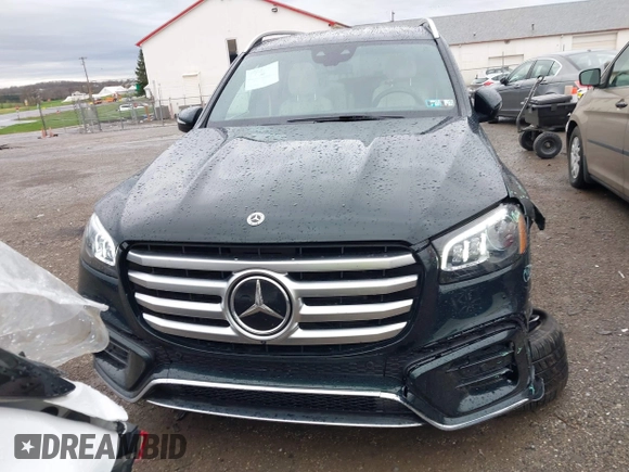 2025 Mercedes-Benz GLS 450 with VIN 4JGFF5KE4SB333111, listed as a IAAI auction lot 41955453 with 1,985 mi miles and . Bid and sale history available at DreamBid. Image 12.