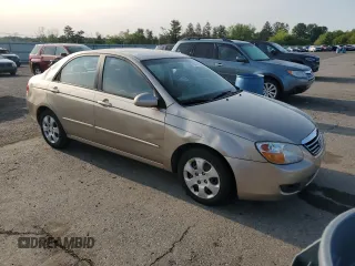 2008 Kia Spectra EX z VIN KNAFE122785521941, wystawiony jako Copart lot #59147995 z przebiegiem 58 495 mil mil oraz Czysty tytuł • Clean title. Historia ofert i sprzedaży dostępna na DreamBid. Obrazek 4.