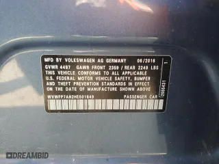 2017 Volkswagen CC R-Line 2.0T Executive with VIN WVWFP7AN2HE501849, listed as a Copart auction lot 71257984 with 88,732 mi miles and Salvage Title. Bid and sale history available at carsss.com. Image 12.