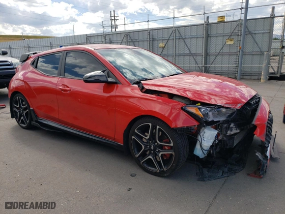 2022 Hyundai Veloster N with VIN KMHT36AH5NU014063, listed as a Copart auction lot 67609594 with 33,238 mi miles and Non Repairable. Bid and sale history available at carsss.com. Image 4.