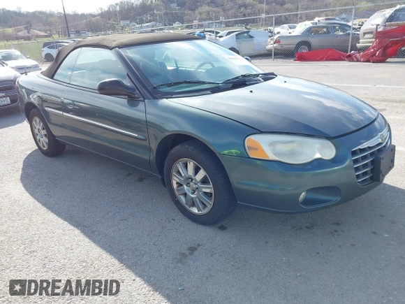 2004 Chrysler Sebring Limited with VIN 1C3EL65R44N228569, listed as a IAAI auction lot 41841279 with 182,964 mi miles and . Bid and sale history available at DreamBid. Image 1.