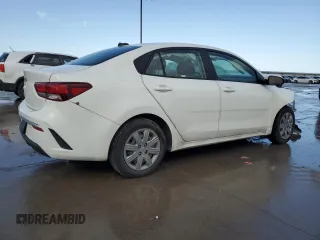 2022 Kia Rio LX with VIN 3KPA24AD5NE503710, listed as a Copart auction lot 47686025 with 77,758 mi miles and Salvage Title. Bid and sale history available at DreamBid. Image 3.