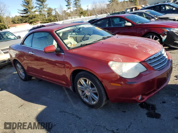 2008 Chrysler Sebring Limited with VIN 1C3LC65M18N230037, listed as a Copart auction lot 86334894 with 66,301 mi miles and Clean Title. Bid and sale history available at carsss.com. Image 4.