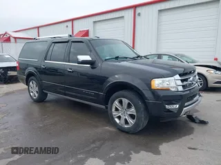 2015 Ford Expedition Max Platinum with VIN 1FMJK1MT9FEF18642, listed as a IAAI auction lot 41585741 with 134,911 mi miles and . Bid and sale history available at DreamBid. Image 1.