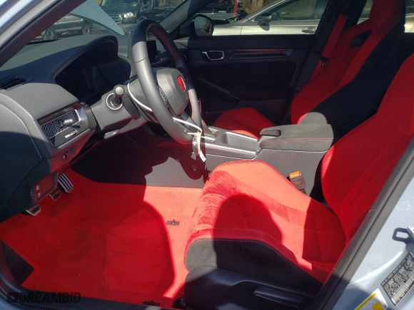 2025 Honda Civic Type R with VIN JHMFL5G48SX000344, listed as a Copart auction lot 51823555 with 11,455 mi miles and Salvage Title. Bid and sale history available at carsss.com. Image 7.