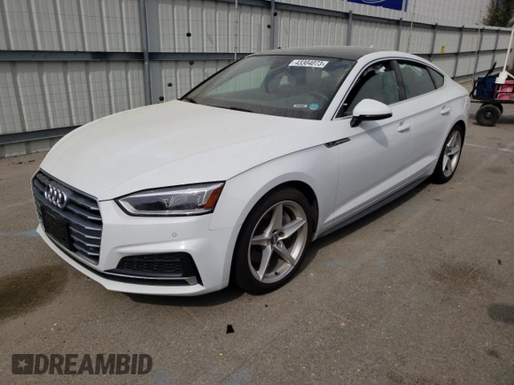 2018 Audi A5 Sportback Premium Plus with VIN WAUENCF57JA134721, listed as a Copart auction lot 43304073 with 0 mi miles. Bid and sale history available at carsss.com. Image 1.