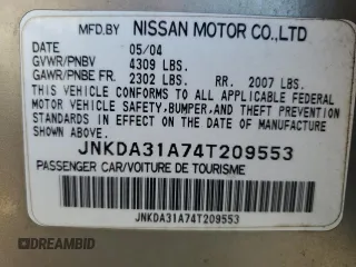 2004 Infiniti I35 with VIN JNKDA31A74T209553, listed as a Copart auction lot 76815534 with 169,505 mi miles and Salvage Title. Bid and sale history available at carsss.com. Image 12.