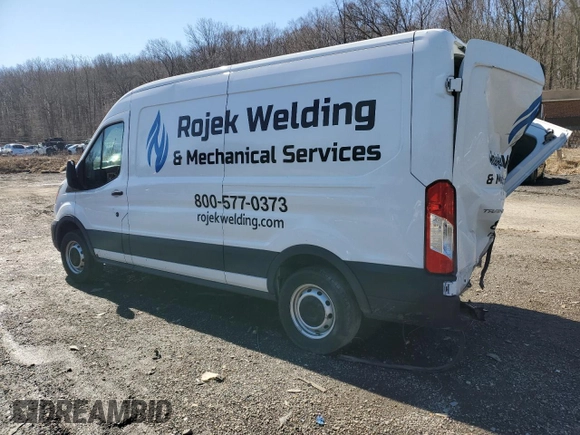 2023 Ford Transit Cargo with VIN 1FTBR1C88PKB19760, listed as a Copart auction lot 49689595 with 40,928 mi miles and Salvage Title. Bid and sale history available at DreamBid. Image 2.