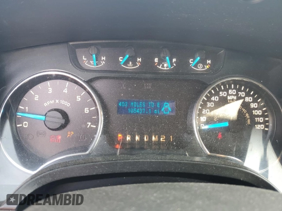 2014 Ford F-150 XL with VIN 1FTFW1EF3EFC97880, listed as a Copart auction lot 64822215 with 105,437 mi miles and Salvage title. Bid and sale history available at DreamBid. Image 9.