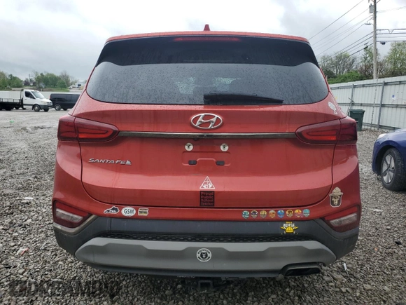 2019 Hyundai Santa Fe SEL with VIN 5NMS33AD3KH073756, listed as a Copart auction lot 53668205 with 99,872 mi miles and Salvage Title. Bid and sale history available at DreamBid. Image 6.