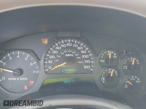 2003 Chevrolet TrailBlazer LS with VIN 1GNDS13S732225286, listed as a IAAI auction lot 42091982 with 283,517 mi miles. Bid and sale history available at carsss.com. Image 7.