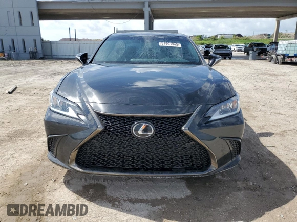 2020 Lexus ES 350 F Sport with VIN 58AGZ1B15LU079327, listed as a Copart auction lot 51901945 with 85,505 mi miles and Non repairable. Bid and sale history available at DreamBid. Image 5.