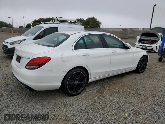 2017 Mercedes-Benz C 300 with VIN 55SWF4JB4HU232306, listed as a Copart auction lot 60287885 with 44,525 mi miles and Salvage title. Bid and sale history available at DreamBid. Image 3.