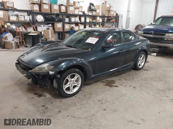 2004 Mazda RX-8 with VIN JM1FE17N840117818, listed as a IAAI auction lot 41594278 with 112,392 mi miles. Bid and sale history available at carsss.com. Image 2.