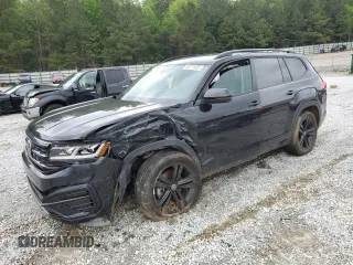 2023 Volkswagen Atlas SEL R-Line Black z VIN 1V2SR2CA1PC552029, wystawiony jako Copart lot #54371935 z przebiegiem Nie podano mil oraz Szkoda całkowita • Salvage title. Historia ofert i sprzedaży dostępna na DreamBid. Obrazek 1.