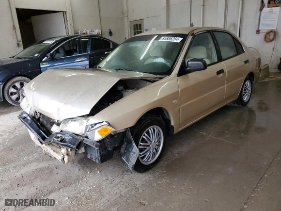 2000 Mitsubishi Mirage DE with VIN JA3AY26C1YU029004, listed as a Copart auction lot 85886264 with 168422 miles and Salvage Title. Bid and sale history available at carsss.com. Image 1.