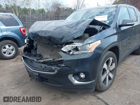 2020 Chevrolet Traverse LT with VIN 1GNEVHKW1LJ322532, listed as a IAAI auction lot 42116522 with 92,808 mi miles and . Bid and sale history available at DreamBid. Image 6.