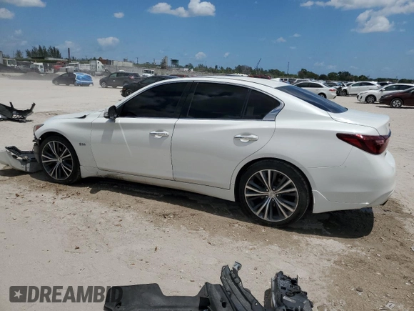 2018 Infiniti Q50 3.0t LUXE with VIN JN1EV7AR1JM444854, listed as a Copart auction lot 52797955 with 101,852 mi miles and Salvage Title. Bid and sale history available at carsss.com. Image 2.