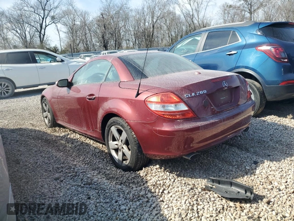 2007 Mercedes-Benz SLK-Class 3.0L with VIN WDBWK54F17F141102, listed as a Copart auction lot 46581855 with 0 mi miles and Salvage Title. Bid and sale history available at carsss.com. Image 2.
