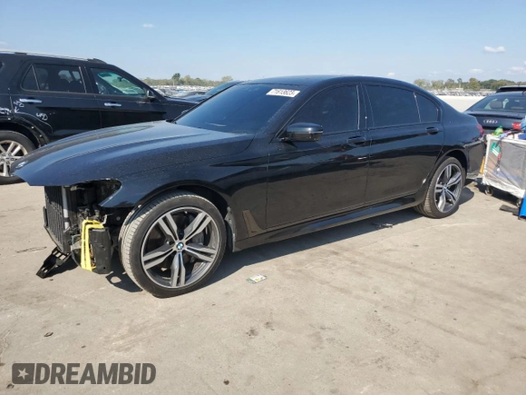 2019 BMW 7 Series 750i with VIN WBA7F0C56KGM25329, listed as a Copart auction lot 71613623 with 52,799 mi miles. Bid and sale history available at carsss.com. Image 1.
