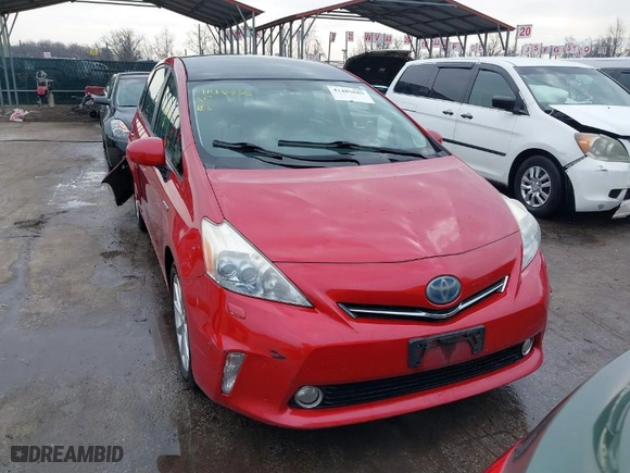 2012 Toyota Prius v Two with VIN JTDZN3EU3C3012636, listed as a IAAI auction lot 41485685 with 186,053 mi miles. Bid and sale history available at carsss.com. Image 12.