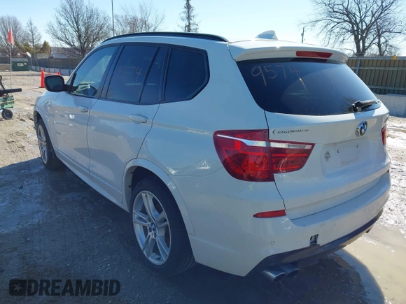 2013 BMW X3 xDrive35i with VIN 5UXWX7C50DL980497, listed as a IAAI auction lot 41729574 with Not Provided miles and . Bid and sale history available at DreamBid. Image 3.