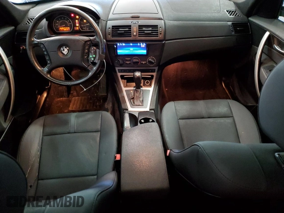 2005 BMW X3 2.5i with VIN WBXPA73495WC47255, listed as a Copart auction lot 80141924 with 156,285 mi miles and Salvage Title. Bid and sale history available at carsss.com. Image 8.