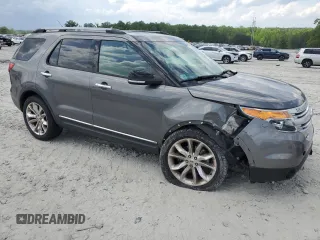 2013 Ford Explorer XLT with VIN 1FM5K7D89DGB11745, listed as a Copart auction lot 53835035 with 158,320 mi miles and Salvage Title. Bid and sale history available at DreamBid. Image 4.