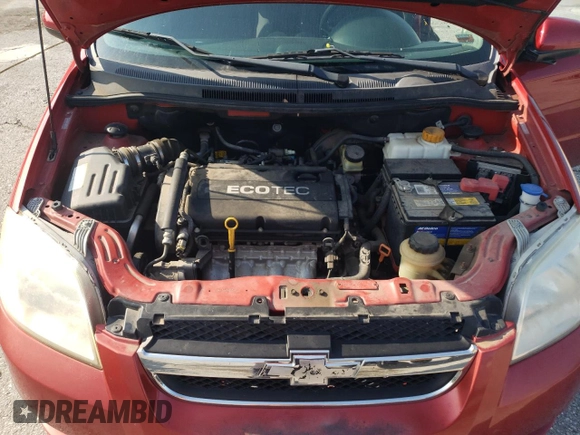 2010 Chevrolet Aveo 1LT with VIN KL1TD5DEXAB118316, listed as a Copart auction lot 58219795 with 63,305 mi miles and Salvage title. Bid and sale history available at DreamBid. Image 11.