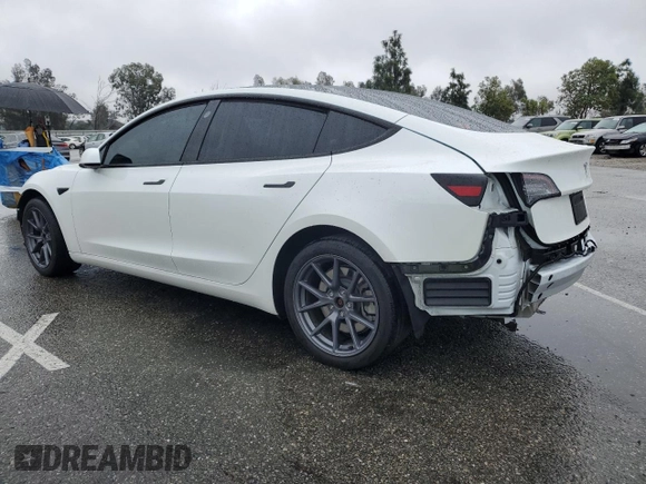 2023 Tesla Model 3 with VIN 5YJ3E1EA8PF477857, listed as a Copart auction lot 44958805 with 0 mi miles and Salvage Title. Bid and sale history available at carsss.com. Image 2.