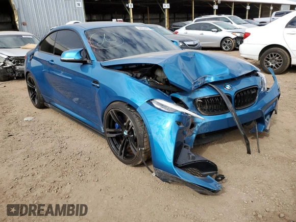 2018 BMW M2 z VIN WBS1J5C57JVD36167, wystawiony jako Copart lot #64653092 z przebiegiem 44 038 mil mil oraz . Historia ofert i sprzedaży dostępna na DreamBid. Obrazek 1.