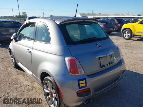 2015 FIAT 500 Sport with VIN 3C3CFFBR9FT676764, listed as a IAAI auction lot 40868571 with 61,936 mi miles and . Bid and sale history available at DreamBid. Image 3.