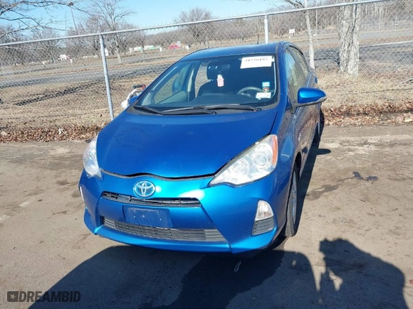 2014 Toyota Prius c One with VIN JTDKDTB30E1574346, listed as a IAAI auction lot 41756182 with 187,631 mi miles. Bid and sale history available at carsss.com. Image 12.