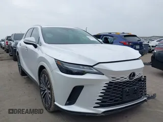 2024 Lexus RX 350 z VIN 2T2BAMBA3RC036220, wystawiony jako IAAI lot #41912482 z przebiegiem 5318 mil mil oraz . Historia ofert i sprzedaży dostępna na DreamBid. Obrazek 1.