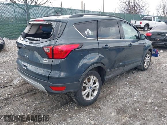 2019 Ford Escape SEL with VIN 1FMCU9HD6KUC44479, listed as a IAAI auction lot 41883497 with 98,789 mi miles. Bid and sale history available at carsss.com. Image 4.