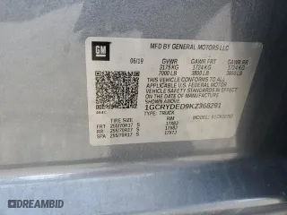 2019 Chevrolet Silverado 1500 LT with VIN 1GCRYDED9KZ368291, listed as a Copart auction lot 49207785 with 111,078 mi miles and Salvage Title. Bid and sale history available at carsss.com. Image 12.