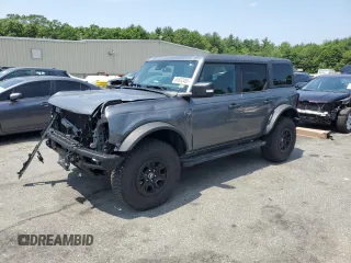 2022 Ford Bronco with VIN 1FMEE5DP6NLB28658, listed as a Copart auction lot 60632405 with 28,221 mi miles and Salvage title. Bid and sale history available at DreamBid. Image 1.