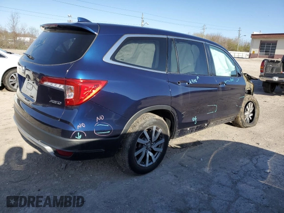 2020 Honda Pilot EX-L z VIN 5FNYF6H51LB032126, wystawiony jako Copart lot #52308595 z przebiegiem 68 339 mil mil oraz Szkoda całkowita • Salvage title. Historia ofert i sprzedaży dostępna na DreamBid. Obrazek 3.