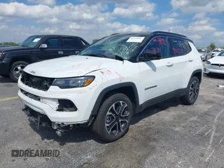 2023 Jeep Compass (RED) Edition with VIN 3C4NJDCN9PT564826, listed as a IAAI auction lot 41779307 with 52,344 mi miles and . Bid and sale history available at carsss.com. Image 2.