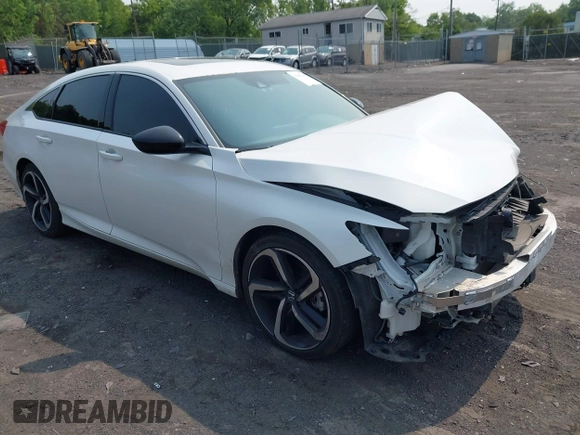2021 Honda Accord Sport with VIN 1HGCV2F38MA027279, listed as a IAAI auction lot 42452235 with 58,180 mi miles and . Bid and sale history available at DreamBid. Image 1.