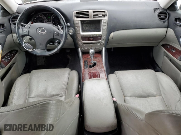 2006 Lexus IS 250 with VIN JTHCK262862007334, listed as a Copart auction lot 52905705 with 210,695 mi miles and Salvage Title. Bid and sale history available at DreamBid. Image 8.