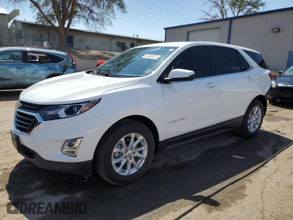 2021 Chevrolet Equinox LT with VIN 3GNAXJEV9MS162077, listed as a Copart auction lot 54849225 with 43,870 mi miles and Salvage title. Bid and sale history available at DreamBid. Image 1.
