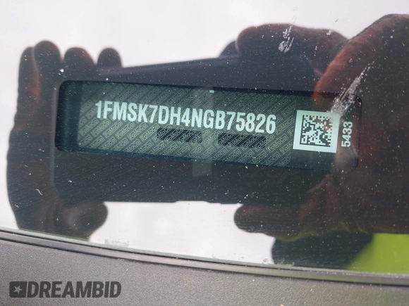 2022 Ford Explorer XLT z VIN 1FMSK7DH4NGB75826, wystawiony jako IAAI lot #42443067 z przebiegiem 85 806 mil mil oraz . Historia ofert i sprzedaży dostępna na DreamBid. Obrazek 9.