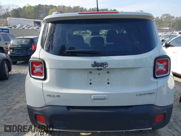 2018 Jeep Renegade Limited with VIN ZACCJBDBXJPG75982, listed as a IAAI auction lot 41917346 with 57,465 mi miles and . Bid and sale history available at DreamBid. Image 16.