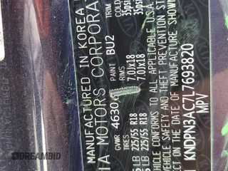 2020 Kia Sportage EX z VIN KNDPN3AC7L7693820, wystawiony jako Copart lot #54307605 z przebiegiem 68 419 mil mil oraz Szkoda całkowita • Salvage title. Historia ofert i sprzedaży dostępna na DreamBid. Obrazek 13.