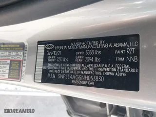 2022 Hyundai Elantra SE with VIN 5NPLL4AG5NH053830, listed as a IAAI auction lot 40403330 with 25,427 mi miles. Bid and sale history available at carsss.com. Image 9.