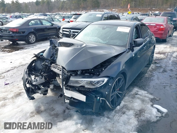 2021 BMW 3 Series M340i xDrive with VIN 3MW5U9J0XM8C19747, listed as a IAAI auction lot 41660591 with Not Provided miles. Bid and sale history available at carsss.com. Image 2.